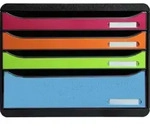Exacompta Schubladenbox BigBox Plus Horizon Quer 5 Schubladen Regenbogen 315798D