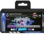 "STAEDTLER Fasermaler pigment brush pen "Blues & Violets""