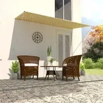 vidaXL Einziehbare Markise 300&times;150 cm Gelb und Wei&szlig;