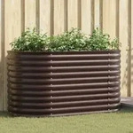 vidaXL Hochbeet Braun 160x80x81 cm Verzinkter Stahl