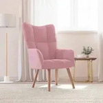 vidaXL Relaxsessel Rosa Samt