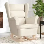vidaXL Schaukelsessel Creme 74x90x102 cm Stoff