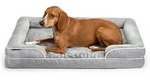 lionto Hundebett premium, orthop&auml;disches Memoryfoam-Bett mit erh&ouml;htem Rand,