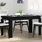 vidaXL Esstisch Schwarz Eiche 140x74,5x76 cm Holzwerkstoff