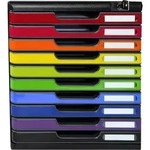 Exacompta Schubladenbox MODULO A4 10 abschlie&szlig;bare Schub Harlekin glossy 332798D