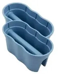 KHW | Flowerclip XL 2er-Set | Meerblau | Pflanzgef&auml;&szlig;e f&uuml;r Balkon- &
