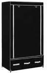 vidaXL Kleiderschrank Schwarz 87 x 49 x 159 cm Stoff