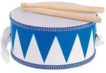 Goki Houten Trommel met Stokken Blauw/Wit