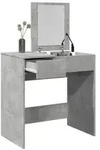 vidaXL Schminktisch mit Spiegel Betongrau 73x46,5x120 cm