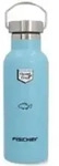 FISCHER Fahrrad-Trinkflasche Boy, Edelstahl, blau aus leichtem, rostfreiem Edelstahl,