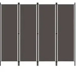 vidaXL 4-tlg. Raumteiler Anthrazit 200x180 cm