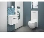 TECE WC-Glasplatte lux f&uuml;r Standard WC, Glas wei&szlig;
