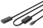 DIGITUS Aktives USB 3.2 Gen1 5G Verl&auml;ngerungskabel, USB-C - USB-C, 10m