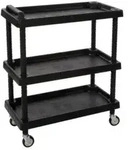 Werkzeugwagen 75 x 37,5 cm Polypropylen schwarz