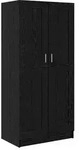 vidaXL Kleiderschrank Schwarz Eiche 82,5 x 51,5 x 180 cm Holzwerkstoff