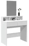 vidaXL Schminktisch mit Spiegel Wei&szlig; 80x41x144,5 cm