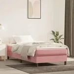 vidaXL Taschenfederkernmatratze Rosa 90x190x20 cm Samt