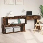 vidaXL Eckschreibtisch R&auml;uchereiche 200x50x76 cm Holzwerkstoff