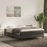 vidaXL Taschenfederkernmatratze Dunkelgrau 140x200x20 cm Samt