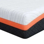 vidaXL Matratze Wei&szlig; und Schwarz 140 x 200 cm Jacquard-Stoff