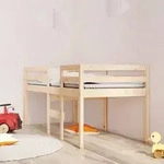 vidaXL Hochbett 75x190 cm Massivholz Kiefer