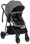vidaXL 2-in-1 Kinderwagen Hellgrau und Schwarz Stahl