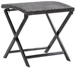 vidaXL Klapphocker Poly Rattan Braun
