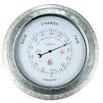 "4303GA - Barometer "Orchidee", &Oslash; 22 cm, Metall, verzinkt"