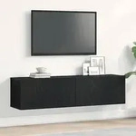 vidaXL TV-Schrank Schwarz Eichen-Optik 120x30x30,5 cm Holzwerkstoff