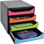 Exacompta Schubladenbox Big Box, 4 offene Schubladen, , Regenbogen, 310498D