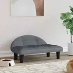 vidaXL Hundebett Dunkelgrau 70x52x30 cm Samt