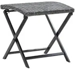 vidaXL Klapphocker Poly Rattan Grau