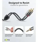 Goobay 65285 Plus Series Audio Adapterkabel AUX, 3,5-mm-Klinke zu