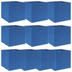 vidaXL Aufbewahrungsboxen 10 Stk. Blau 32x32x32 cm Stoff