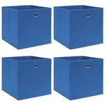 vidaXL Aufbewahrungsboxen 4 Stk. Blau 32x32x32 cm Stoff