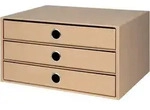 Schubladenbox Kraft 3 Sch&uuml;be A4