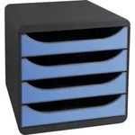 Exacompta Schubladenbox Big Box, 4 offene Schubladen, Iderama, Eisblau, 310779D