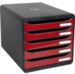 Exacompta Schubladenbox Big Box Plus 5 offene Schubladen rot glossy 3097218D