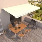 vidaXL Markise Automatisch Einziehbar 600x350 cm Creme