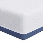 vidaXL Matratze Wei&szlig; und Blau 160 x 200 cm Jacquard-Stoff