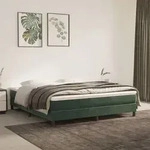 vidaXL Taschenfederkernmatratze Dunkelgr&uuml;n 160x200x20 cm Samt