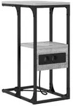 vidaXL Nachttisch Grau Sonoma 41,5 x 26 x 60,5 cm Holzwerkstoff