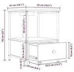 vidaXL Nachttisch Graues Sonoma 42 x 41 x 56 cm Holzwerkstoff