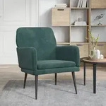 vidaXL Sessel Dunkelgr&uuml;n 62x79x79 cm Samt