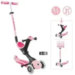 GLOBBER GO-UP DELUXE LIGHTS pastellrosa, mit Leuchtrollen