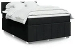 vidaXL Boxspringbett mit Matratze Schwarz 140x190 cm Stoff