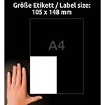 Etikett Versand 105 x 148mm ILK wei&szlig; 300 Blatt 1200 St&uuml;ck