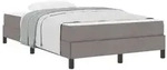 vidaXL Boxspringbett mit Matratze Taupe 120 x 200 cm Stoff