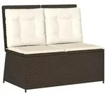vidaXL Gartenbank Braun Poly-Rattan