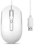 Perixx PERIMICE-222UW, Maus, optisch, 4 Tasten, Silent, USB-A, wei&szlig; Eingabe /